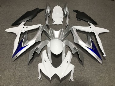 Discount 2008-2010 White Silver Blue Matte Black Suzuki GSXR 600 / GSXR 750 Motorcycle Fairings Canada