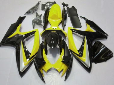 Discount 2006-2007 Yellow Glossy Black Suzuki GSXR 600 / GSXR 750 Motorcycle Fairings Canada