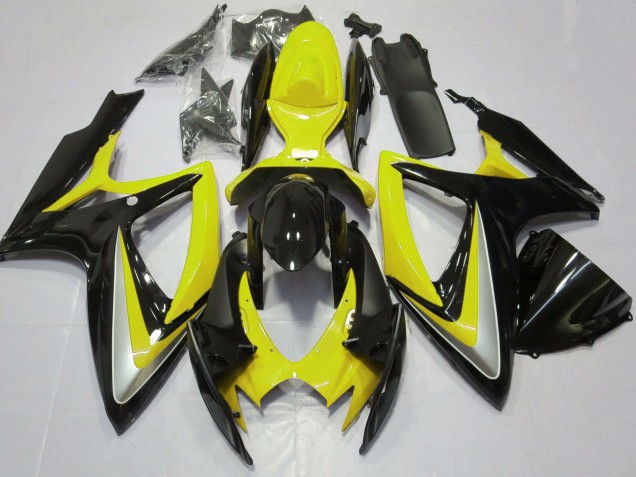 Discount 2006-2007 Yellow Glossy Black Suzuki GSXR 600 / GSXR 750 Motorcycle Fairings Canada