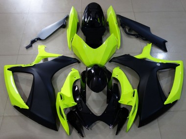 Discount 2006-2007 Neon Yellow Glossy Black Matte Black Suzuki GSXR 600 / GSXR 750 Motorcycle Fairings Canada