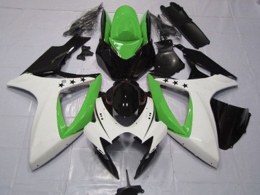 Discount 2006-2007 Green White Glossy Black Star Suzuki GSXR 600 / GSXR 750 Motorcycle Fairings Canada
