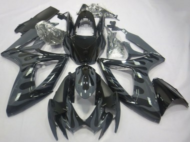 Discount 2006-2007 Grey Black Flame Suzuki GSXR 600 / GSXR 750 Motorcycle Fairings Canada