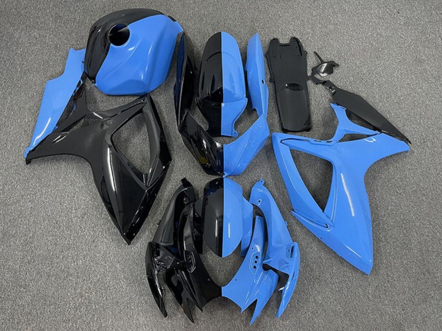 Discount 2006-2007 Glossy Black Blue Split Suzuki GSXR 600 / GSXR 750 Motorcycle Fairings Canada