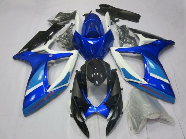 Discount 2006-2007 White Blue Glossy Black Suzuki GSXR 600 / GSXR 750 Motorcycle Fairing Canada