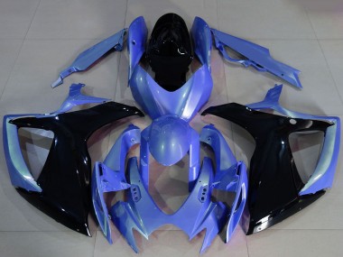 Discount 2006-2007 Light Blue Glossy Black Suzuki GSXR 600 / GSXR 750 Motorcycle Fairings Canada