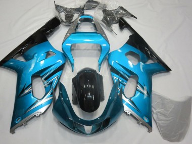 Discount 2001-2003 Light Blue Silver Glossy Black Suzuki GSXR 600 / GSXR 750 Motorcycle Fairings Canada