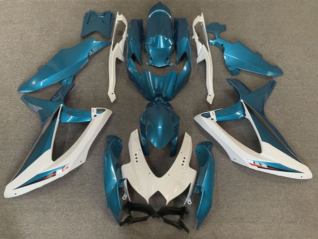 Discount 2008-2010 White Light Blue OEM Style Suzuki GSXR 600 / GSXR 750 Motorcycle Fairings Canada