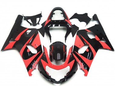 Discount 2001-2003 Light Red Glossy Black OEM Style Suzuki GSXR 600 / GSXR 750 Motorcycle Fairings Canada