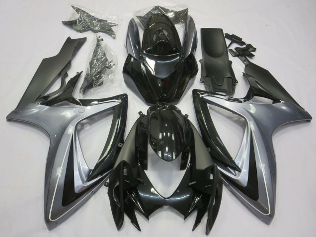 Discount 2006-2007 Silver Glossy Black Matte Black Suzuki GSXR 600 / GSXR 750 Motorcycle Fairings Canada