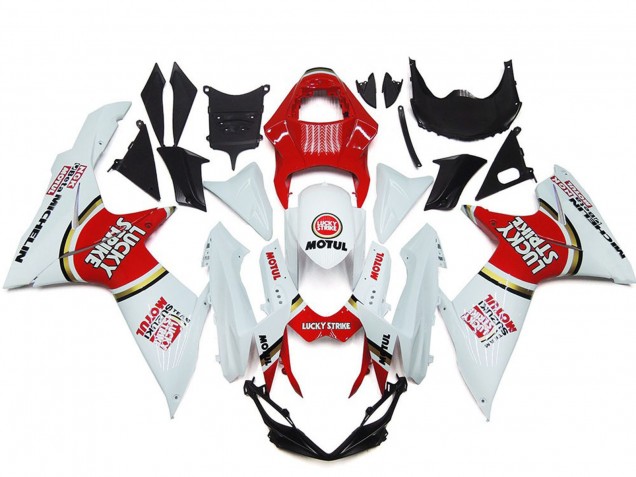 Discount 2011-2024 White Red Motul Lucky Strike Suzuki GSXR 600 / GSXR 750 Motorcycle Fairings Canada