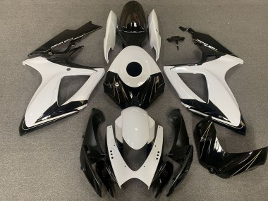 Discount 2006-2007 White Glossy Black Suzuki GSXR 600 / GSXR 750 Motorcycle Fairings Canada