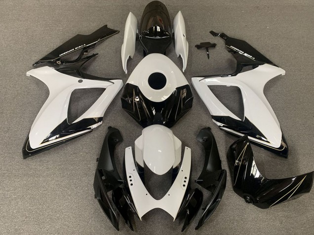 Discount 2006-2007 White Glossy Black Suzuki GSXR 600 / GSXR 750 Motorcycle Fairings Canada