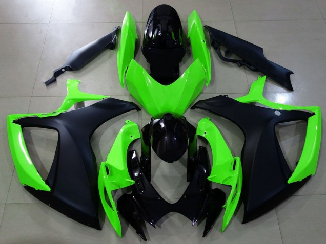 Discount 2006-2007 Green Glossy Black Matte Black Suzuki GSXR 600 / GSXR 750 Motorcycle Fairings Canada