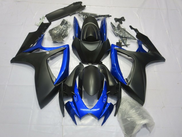 Discount 2006-2007 Matte Black Blue Suzuki GSXR 600 / GSXR 750 Motorcycle Fairings Canada