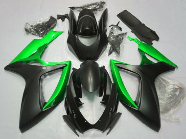 Discount 2006-2007 Matte Black Green Suzuki GSXR 600 / GSXR 750 Motorcycle Fairings Canada