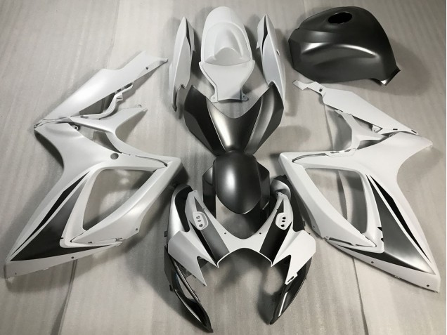 Discount 2006-2007 White Grey Matte Black Suzuki GSXR 600 / GSXR 750 Motorcycle Fairings Canada