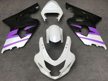 Discount 2004-2005 White Purple Matte Black Suzuki GSXR 600 / GSXR 750 Motorcycle Fairings Canada