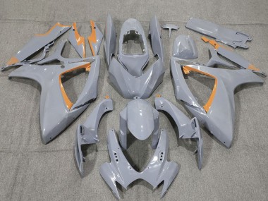 Discount 2006-2007 Nardo Grey and Orange Trim Suzuki GSXR 600 / GSXR 750 Motorcycle Fairings Canada