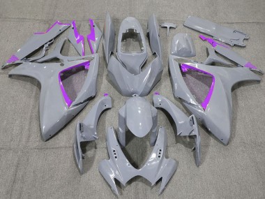 Discount 2006-2007 Nardo Grey and Purple Trim Suzuki GSXR 600 / GSXR 750 Motorcycle Fairings Canada