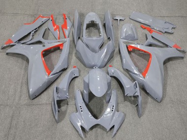 Discount 2006-2007 Nardo Grey and Red Trim Suzuki GSXR 600 / GSXR 750 Motorcycle Fairings Canada