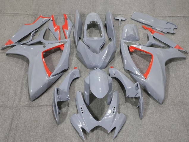 Discount 2006-2007 Nardo Grey and Red Trim Suzuki GSXR 600 / GSXR 750 Motorcycle Fairings Canada