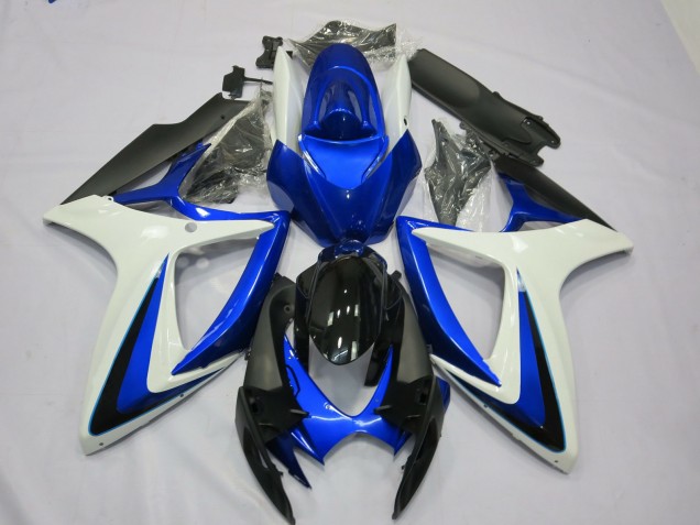Discount 2006-2007 White Blue Glossy Black OEM Style Suzuki GSXR 600 / GSXR 750 Motorcycle Fairings Canada