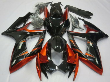 Discount 2006-2007 Orange Glossy Black Suzuki GSXR 600 / GSXR 750 Motorcycle Fairings Canada
