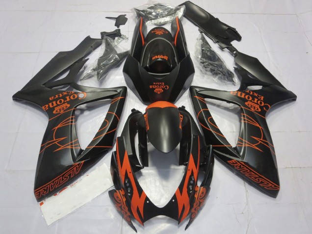 Discount 2006-2007 Matte Black Orange Corona Extra Alstare Motul Suzuki GSXR 600 / GSXR 750 Motorcycle Fairings Canada