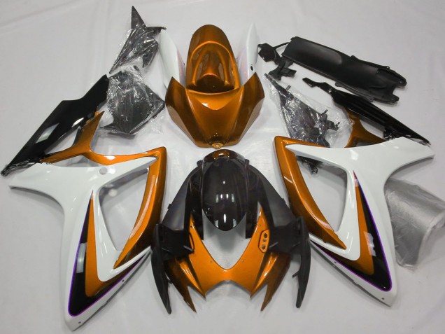 Discount 2006-2007 Orange White Glossy Black Suzuki GSXR 600 / GSXR 750 Motorcycle Fairings Canada