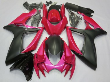 Discount 2006-2007 Pink Matte Black Suzuki GSXR 600 / GSXR 750 Motorcycle Fairings Canada