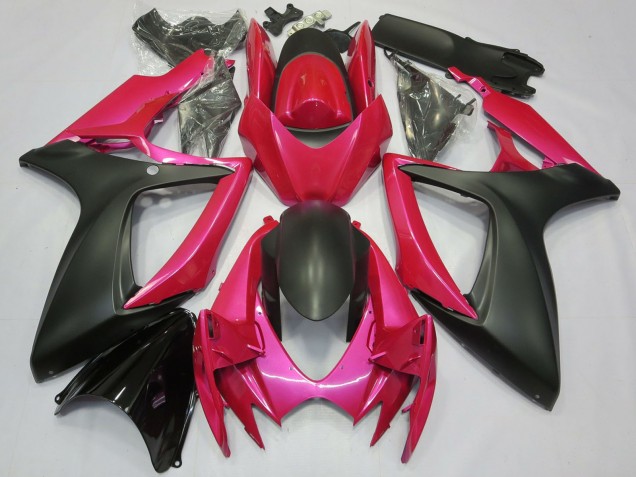 Discount 2006-2007 Pink Matte Black Suzuki GSXR 600 / GSXR 750 Motorcycle Fairings Canada