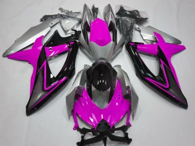 Discount 2008-2010 Silver Pink Glossy Black Suzuki GSXR 600 / GSXR 750 Motorcycle Fairings Canada