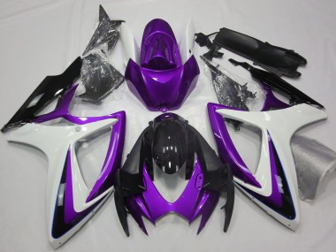 Discount 2006-2007 Purple White Glossy Black Suzuki GSXR 600 / GSXR 750 Motorcycle Fairings Canada