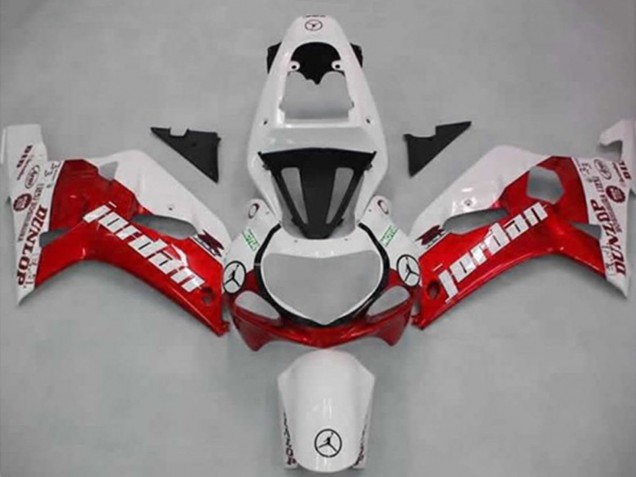 Discount 2001-2003 White Red Jordan Dunlop Suzuki GSXR 600 / GSXR 750 Motorcycle Fairings Canada
