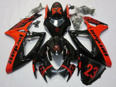 Discount 2006-2007 Red Glossy Black Jordan 23 Suzuki GSXR 600 / GSXR 750 Motorcycle Fairings Canada