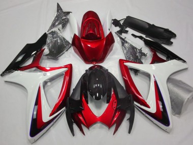 Discount 2006-2007 White Red Glossy Black Suzuki GSXR 600 / GSXR 750 Motorcycle Fairings Canada