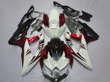 Discount 2008-2010 White Red Glossy Black Suzuki GSXR 600 / GSXR 750 Motorcycle Fairings Canada