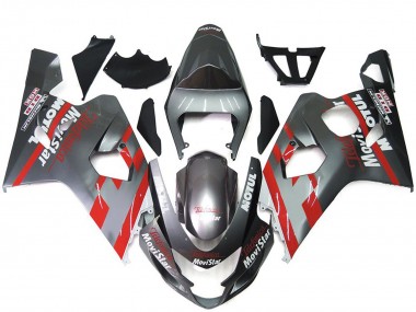 Discount 2004-2005 Silver Red MoviStar Suzuki GSXR 600 / GSXR 750 Motorcycle Fairings Canada
