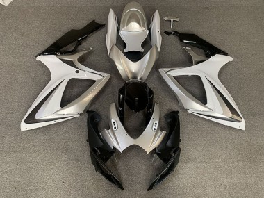 Discount 2006-2007 Silver White Glossy Black OEM Style Suzuki GSXR 600 / GSXR 750 Motorcycle Fairings Canada