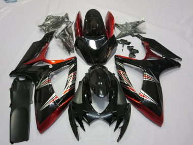 Discount 2006-2007 Red Glossy Black Suzuki GSXR 600 / GSXR 750 Motorcycle Fairings Canada