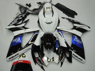 Discount 2006-2007 White Blue Glossy Black Viru Suzuki GSXR 600 / GSXR 750 Motorcycle Fairings Canada
