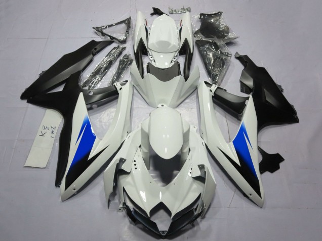 Discount 2008-2010 White Blue Matte Black Suzuki GSXR 600 / GSXR 750 Motorcycle Fairings Canada
