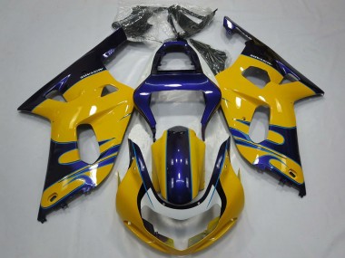 Discount 2001-2003 Yellow Blue Suzuki GSXR 600 / GSXR 750 Motorcycle Fairings Canada