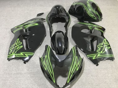 Discount 1997-2007 Glossy Black Green Lightning Suzuki GSXR 1300 Motorcycle Fairings Canada