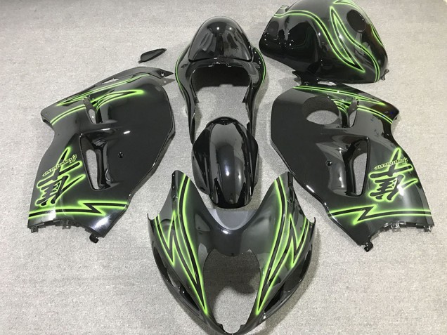 Discount 1997-2007 Glossy Black Green Lightning Suzuki GSXR 1300 Motorcycle Fairings Canada