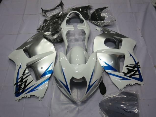 Discount 1997-2007 White Silver Blue Suzuki GSXR 1300 Motorcycle Fairings Canada