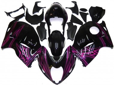 Discount 1997-2007 Glossy Black Purple Flame Suzuki GSXR 1300 Motorcycle Fairings Canada