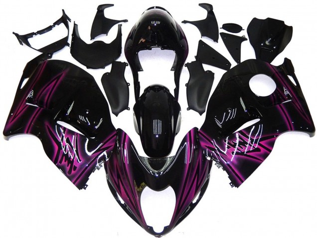 Discount 1997-2007 Glossy Black Purple Flame Suzuki GSXR 1300 Motorcycle Fairings Canada