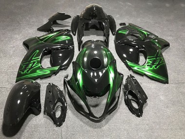 Discount 2008-2020 Glossy Black and Green Suzuki GSXR 1300 Motorcycle Fairings Canada