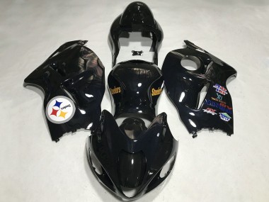 Discount 1997-2007 Glossy Black Team Logo Suzuki GSXR 1300 Motorcycle Fairings Canada